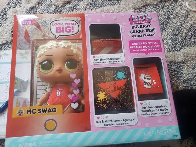 
4.8 out of 5 stars553Reviews

LOL Surprise Big Baby MC Swag - 11" Large Baby Doll with Colorful Surprises, Mix & Match Fashion Accessories, Wear and 