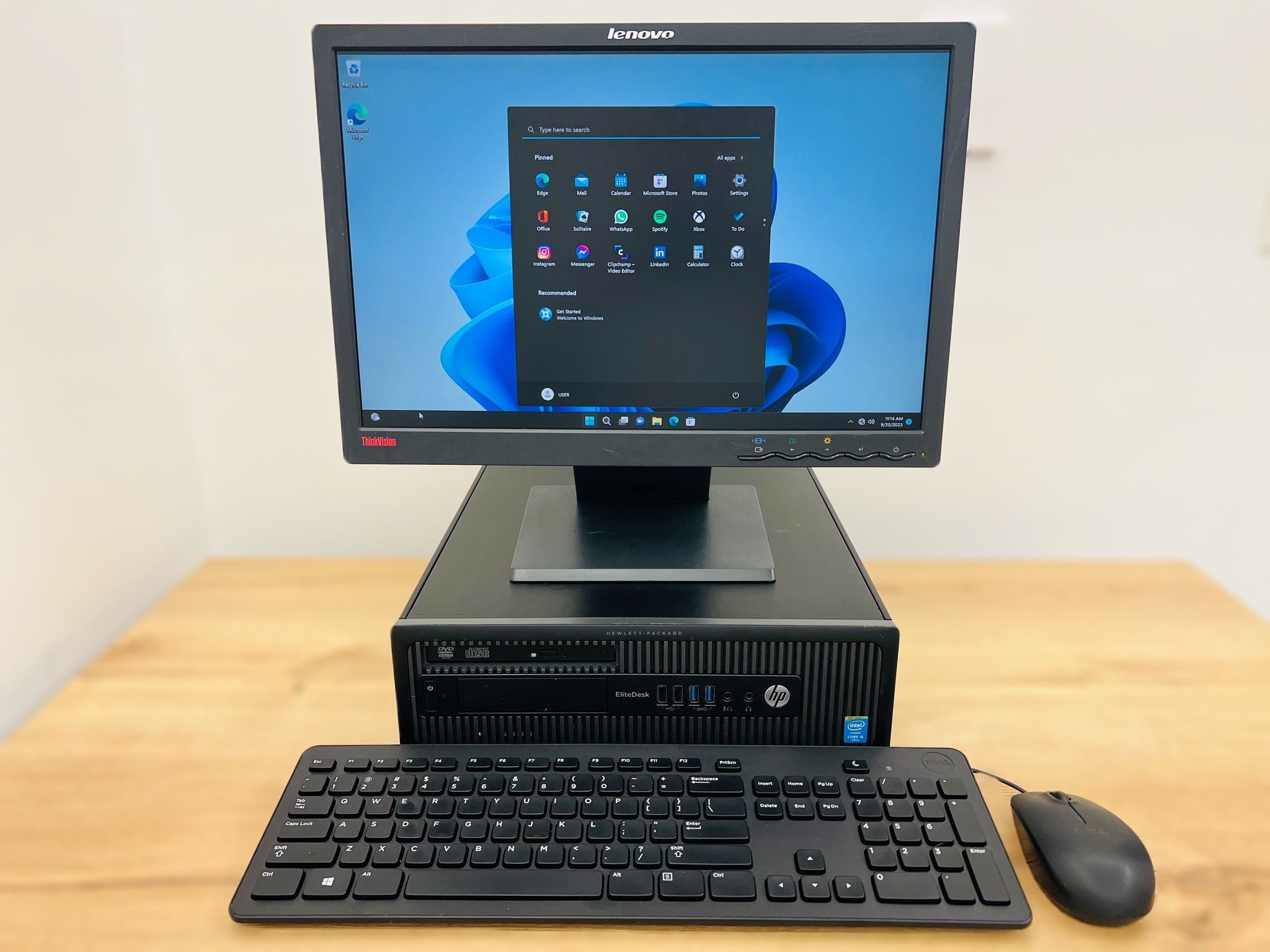 HP i5 vPro desktop PC / Windows 11 Pro / SSD / CD-DVD / Antivirus / 19โ Monitor / Keyboard & mouse