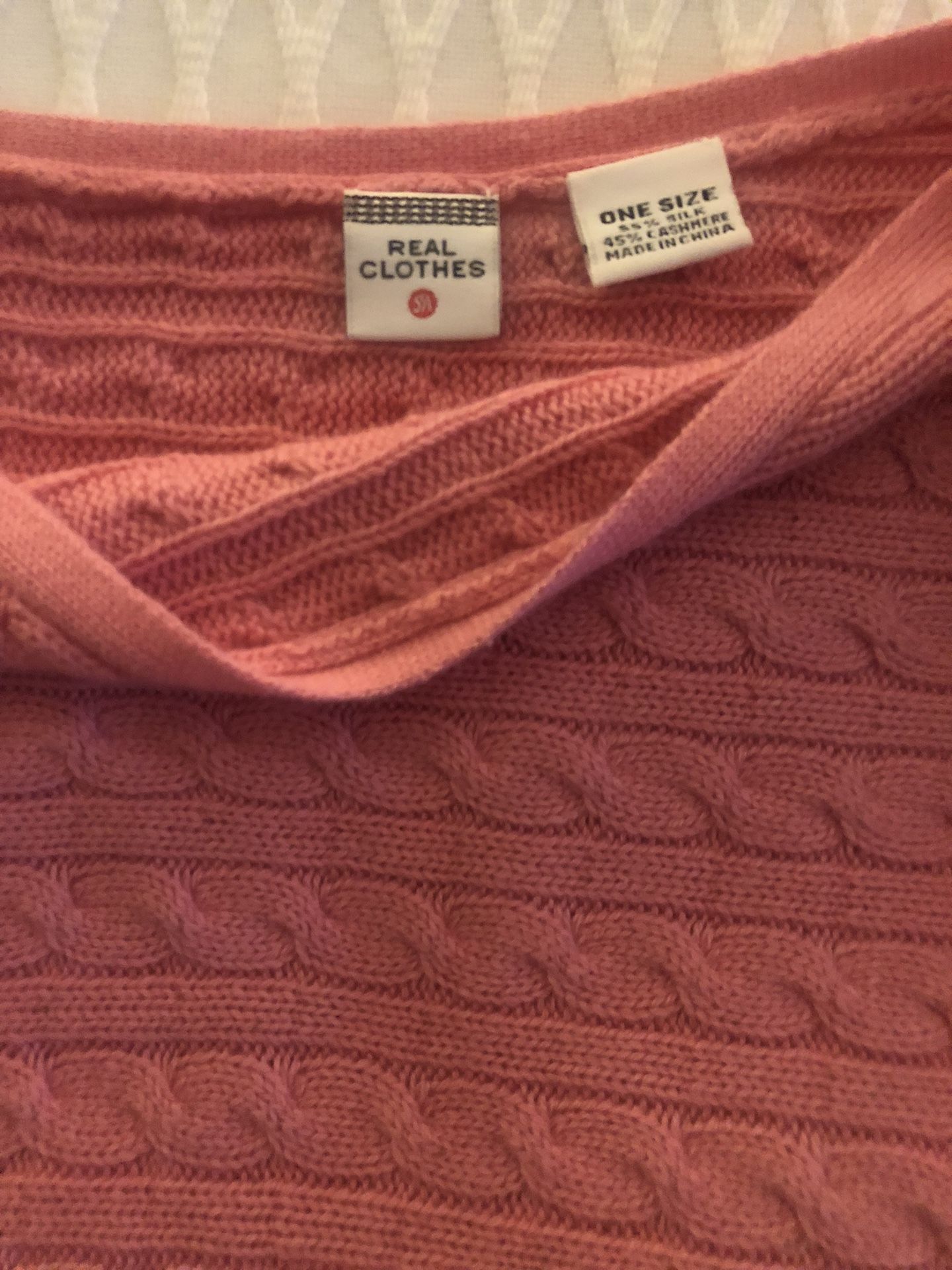 Pink Cashmere Poncho