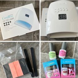 UV Nail Lamp + Gel Polish Bundle
