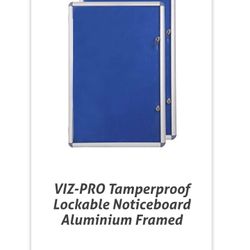 VIZ-PRO Taperproof Lockable Noticebord.