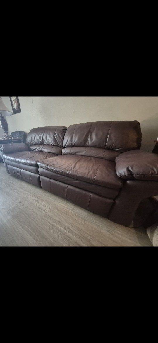 Reclining Leather Sofa