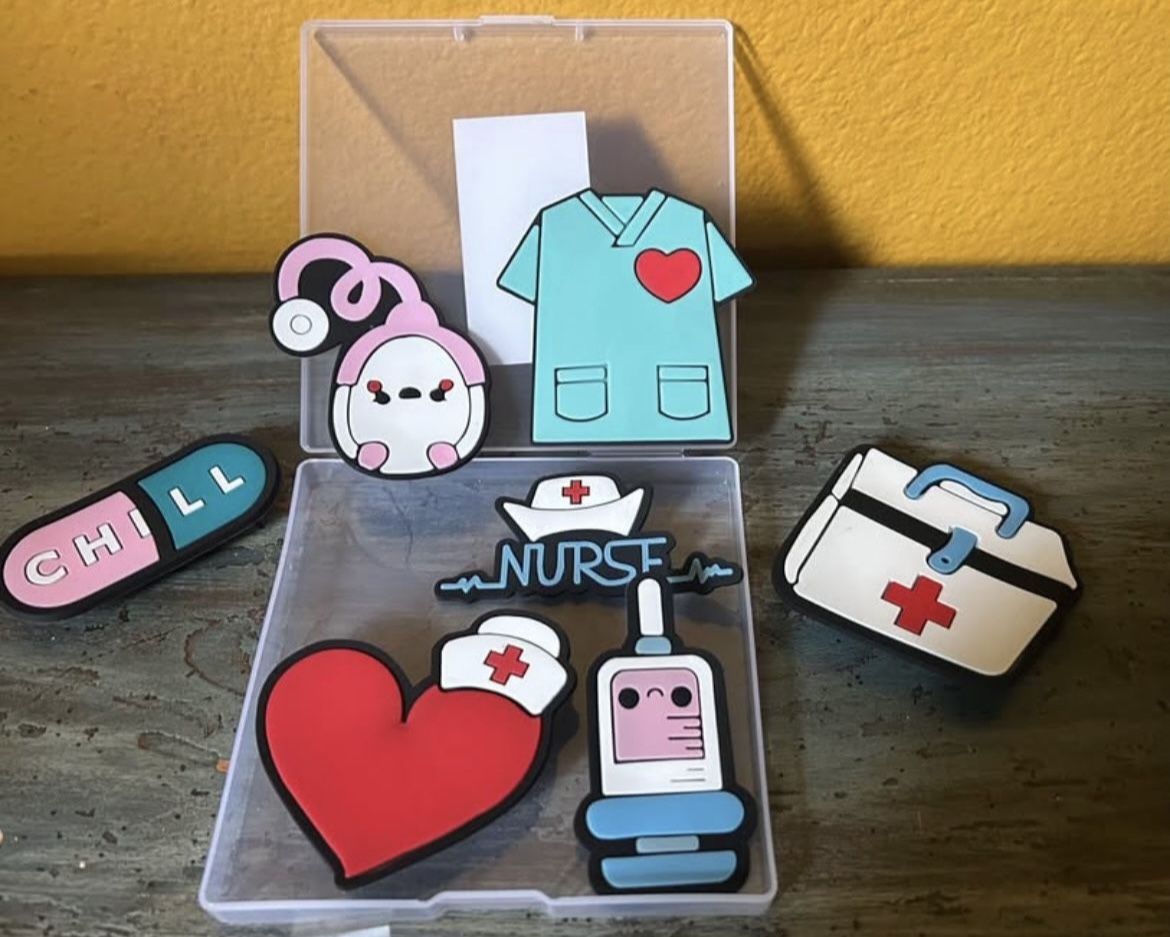 New Nurse Bogg Bag Charms. 7 Count