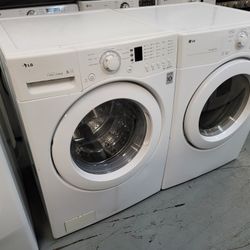 LG Front Load Washer And Stackable Gas Dryer Set 