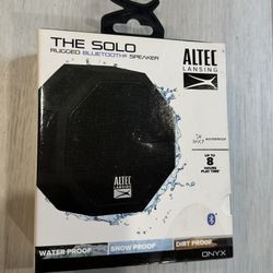 Altec Lansing The Solo Waterproof Bluetooth Speaker Black New Sealed