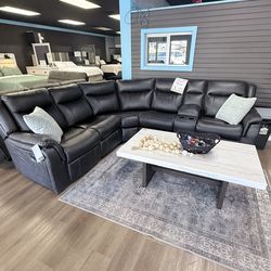 Ashley sectional recliner with led