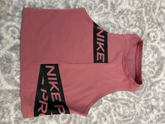 Nike Pro Halter Top Pink Black