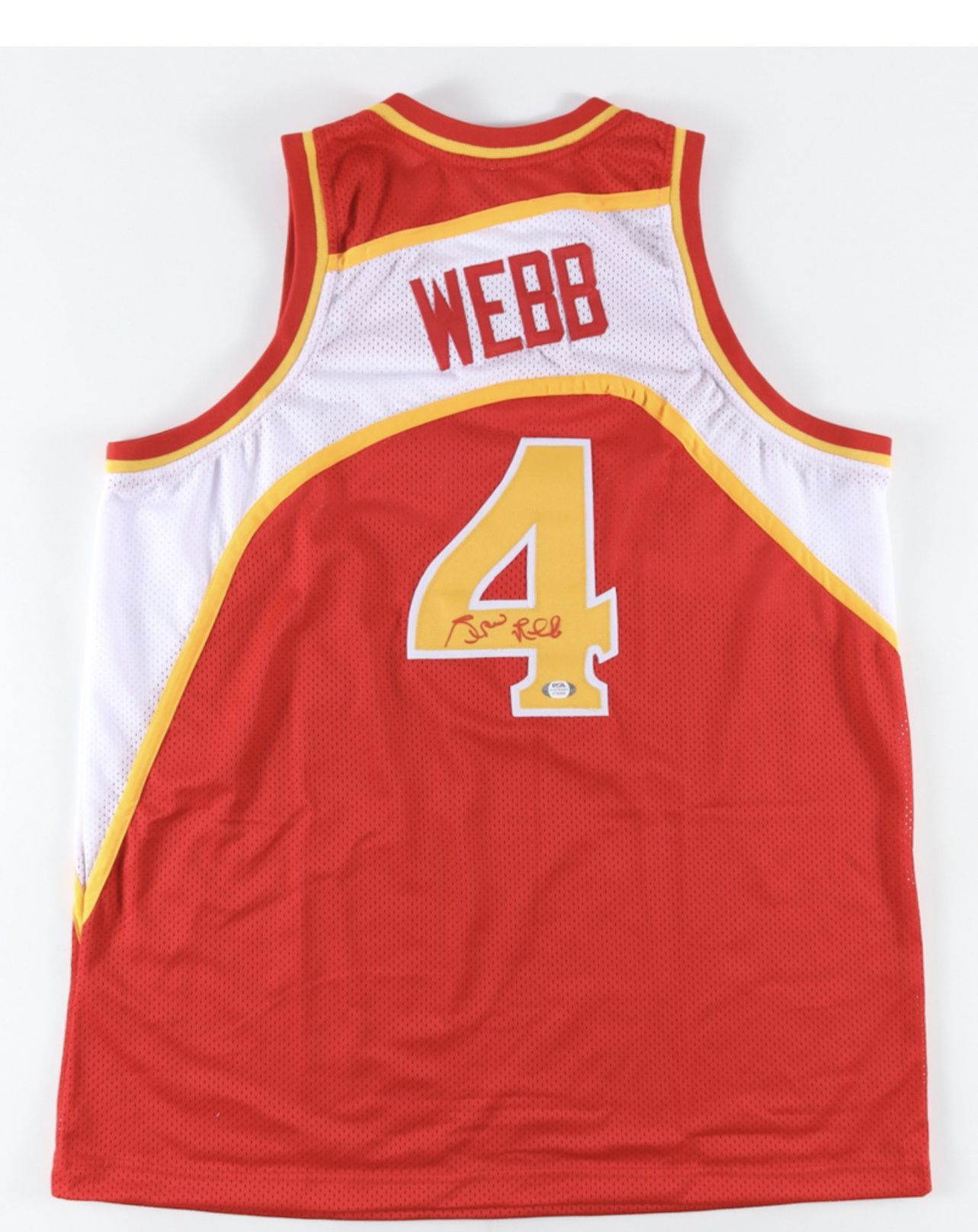 Spud Webb Signed Authentication Jersey Atlanta Hawks
