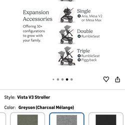 Uppababy Vista V2 Stroller – Single/Double Setup With Toddler Ride-along 