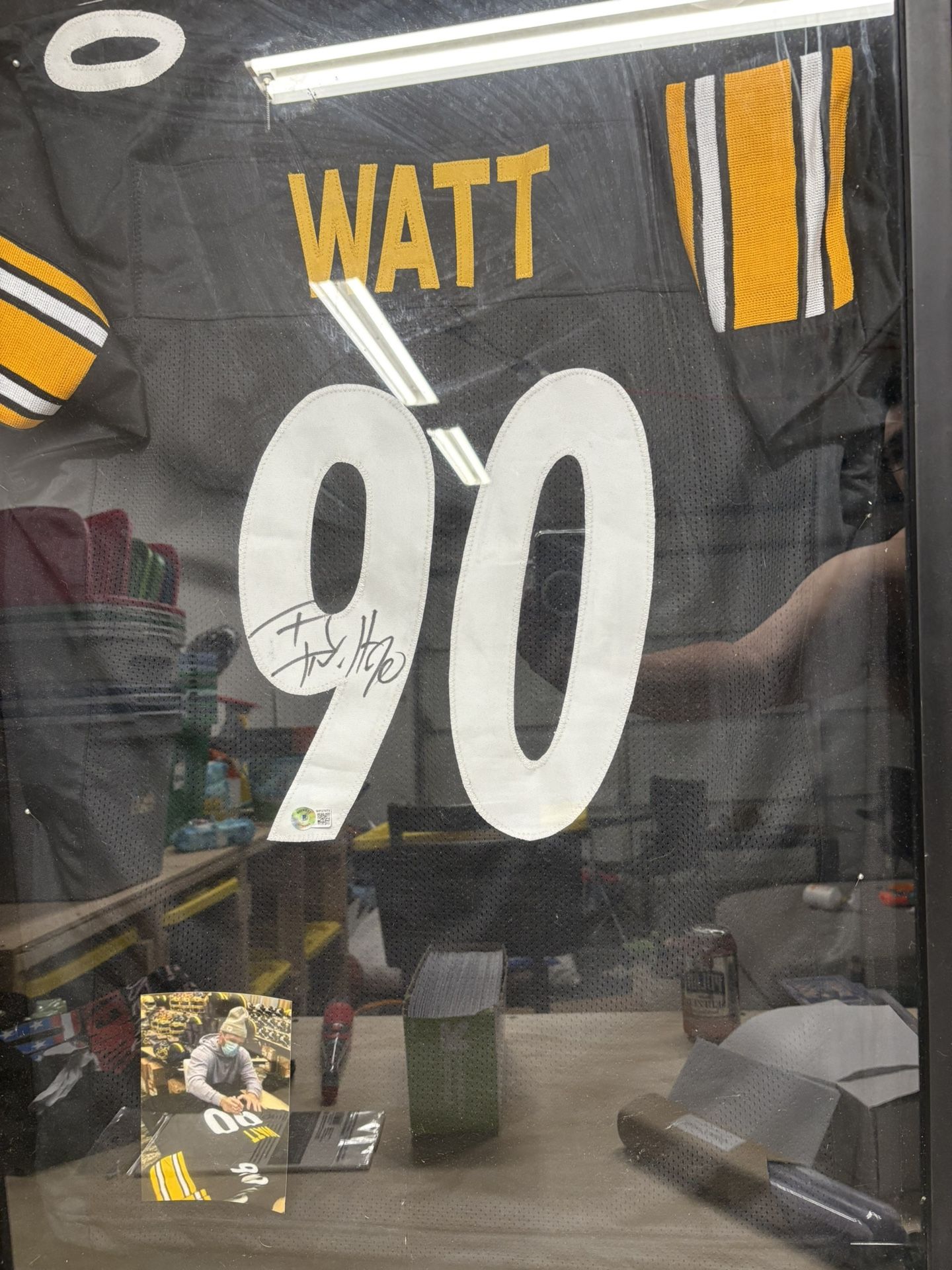 Tj Watt Signed Jersey With COA In Case