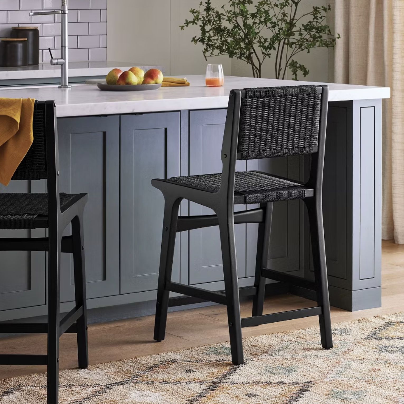 New - 2 Ceylon Counter Height Barstools Black