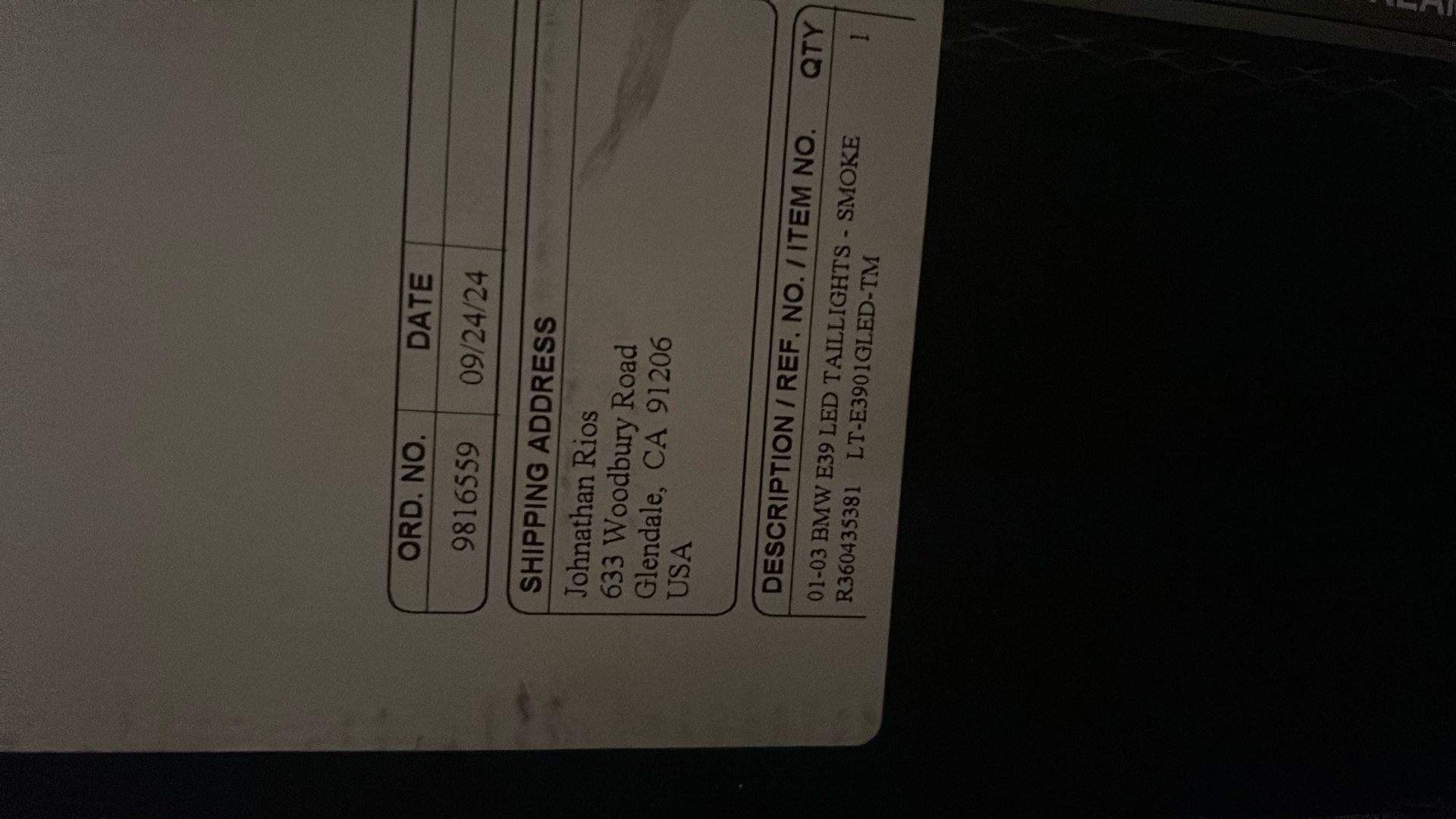 Tail Lights For BMW
