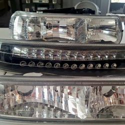Headlights Will Fit A 2000 TO 2004 Chevy Tahoe 