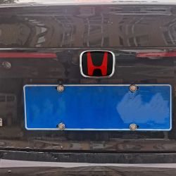 BRAND NEW 1PCS HONDA BLACK/RED REAR TRUNK H LOGO JDM EMBLEM FOR ACCORD 2023-2025