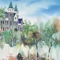 Unique Water Color Of Capital Building 