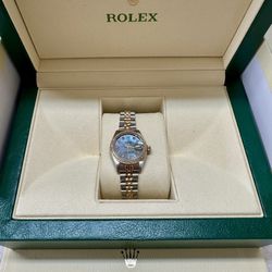 Rolex Lady-Datejust Two-Tone Diamond Bezel Purple MOP Dial
