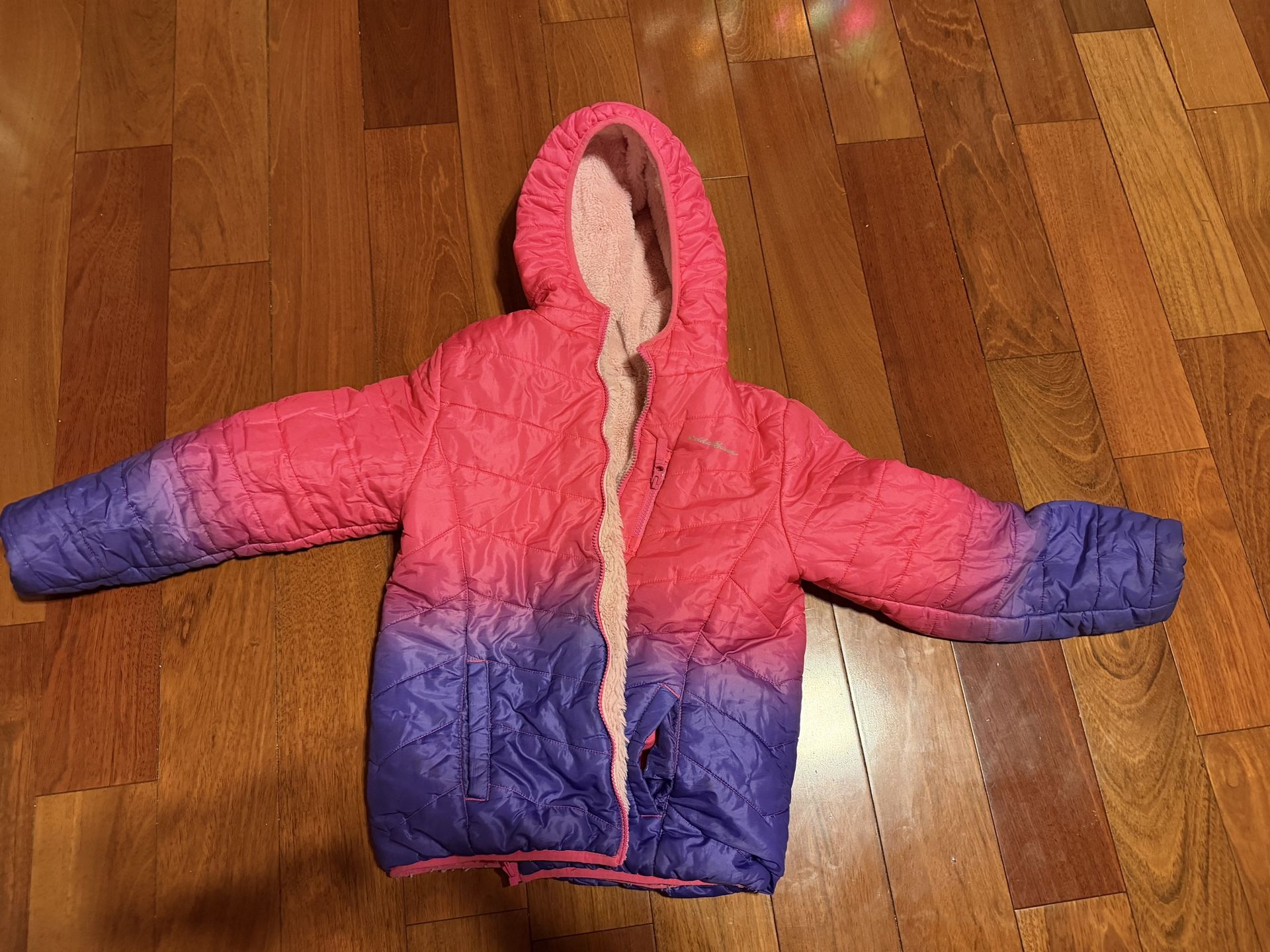 Eddie Bauer girl size 10-12 reversible puffer 