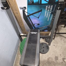 Fitness Gear Bench With Bar And Weights 