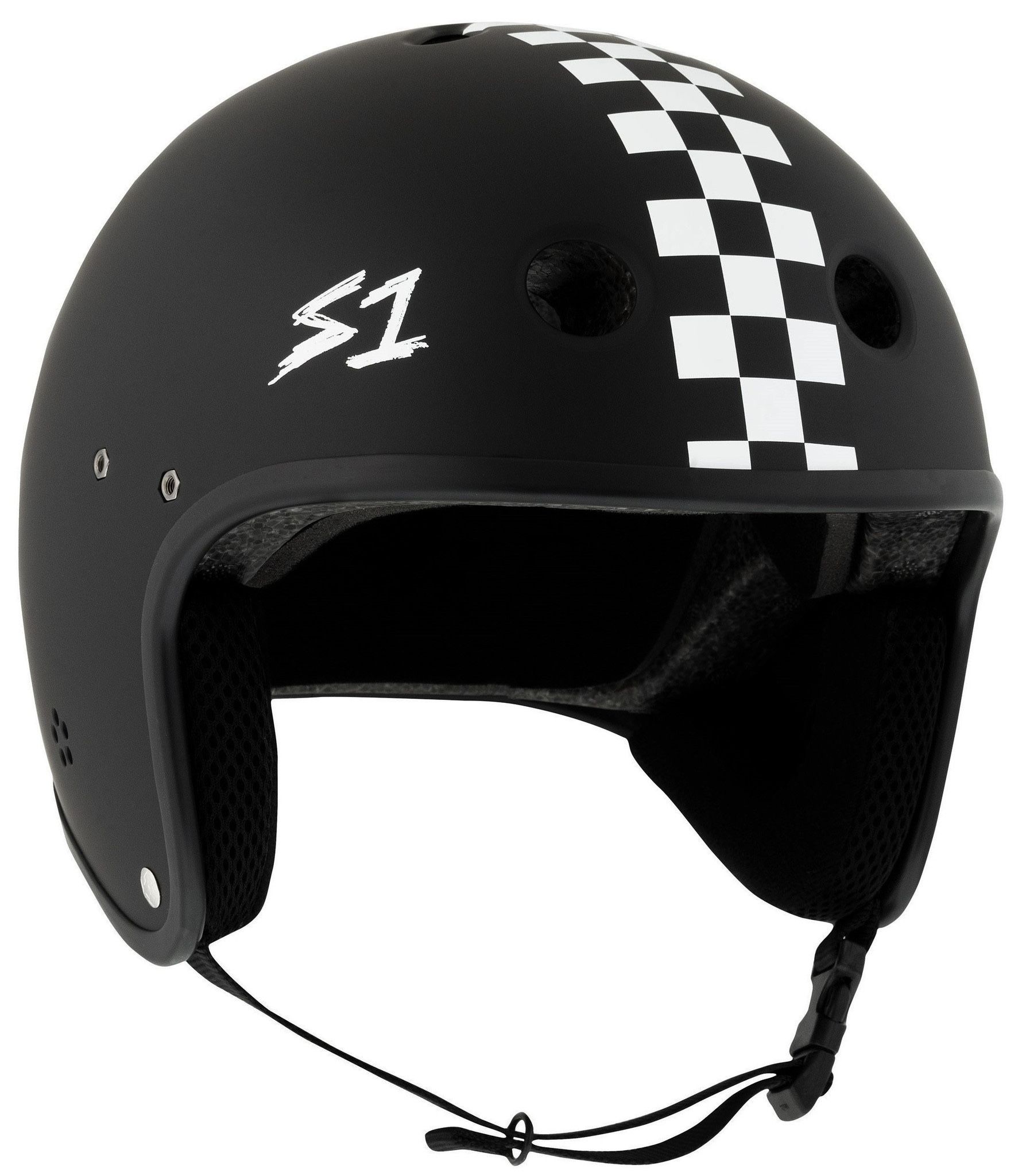 Black & Checkered S1 Helmet