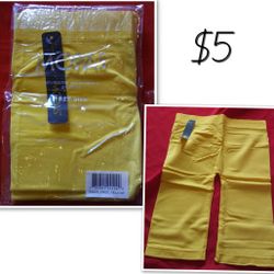 Bright yellow shorts