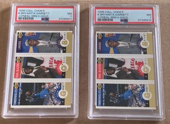 lot of 2 Kobe Bryant 1996 Collector’s Choice Mini GOLD PSA 7 # M129 Rookie Cards
