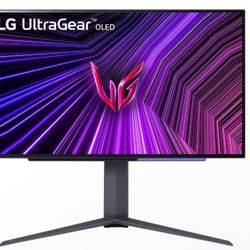 27GR95QE-B 27" UltraGear™ OLED Gaming Monitor QHD with 240Hz Refresh Rate 0.03ms Response Time. In great condition, comes with everything. Bestbuy cer