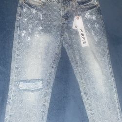 purple jeans Size 32