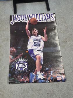Vintage 1999 Jason Williams Sacramento Kings Starline NBA Poster White Chocolate 55