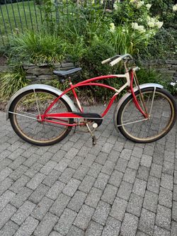 Vintage Schwinn Red Cruiser Bicycle