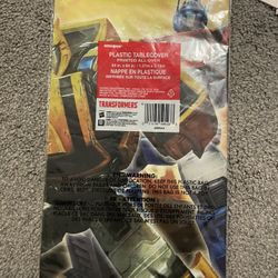 Transformer Happy Birthday Sign & 1 Table cover 