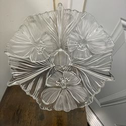 Vintage Mikasa Hibiscus Frost centerpiece bowl