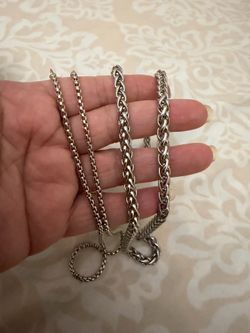 Men’s fashion stainless steel chain necklace $20’ $32