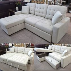 Sectional with Left Chaise, Pull-out Bed and Hidden Storage
