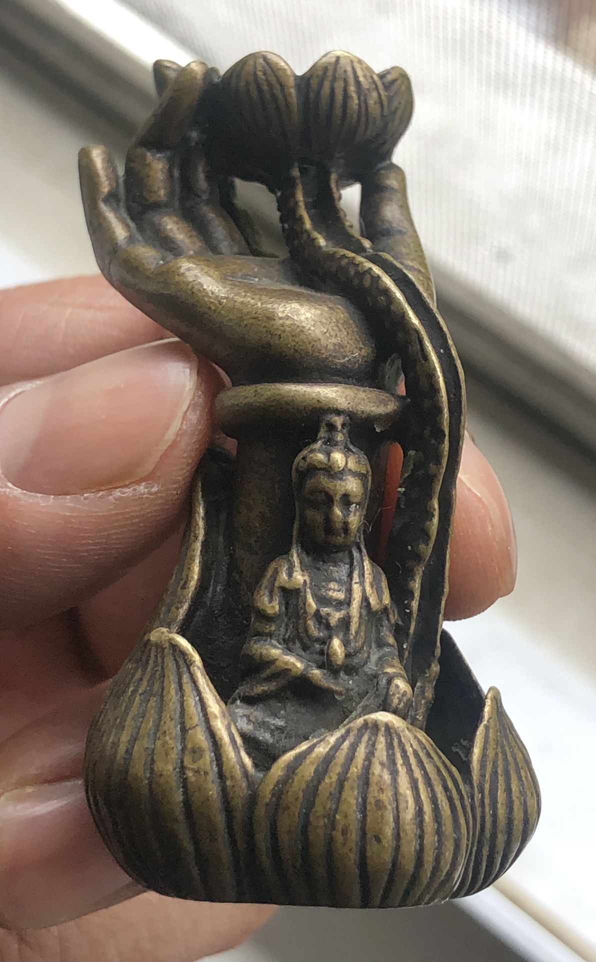 Buddha Hand Candle Stand/ Incense Holder