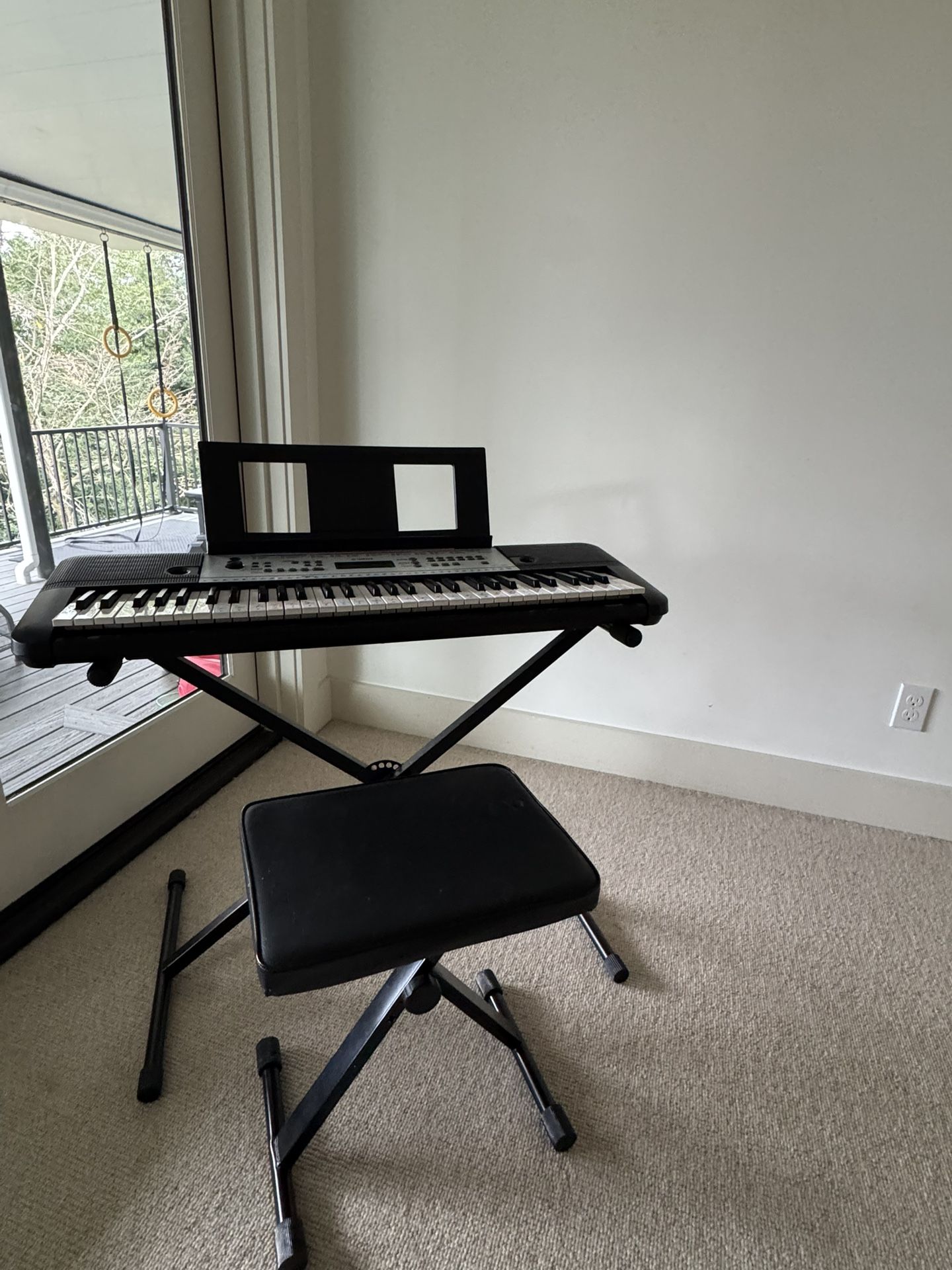 Yamaha Piano Keyboard, Stand & Chair