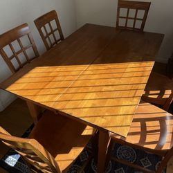 Bar Height Butterfly Expanding Dining Room Table