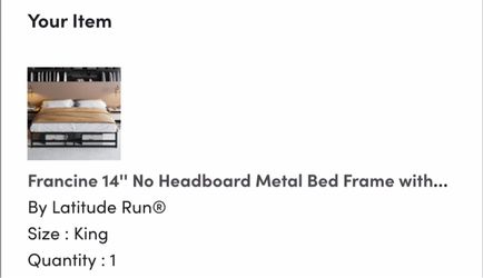 King size metal frame
