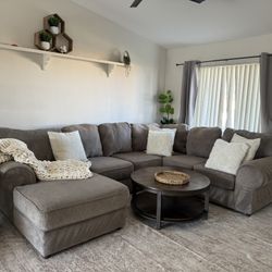 Gray Sectional Sofa Couch Sala 