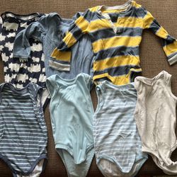 Baby Long And Short Sleeve Bodysuits 24M
