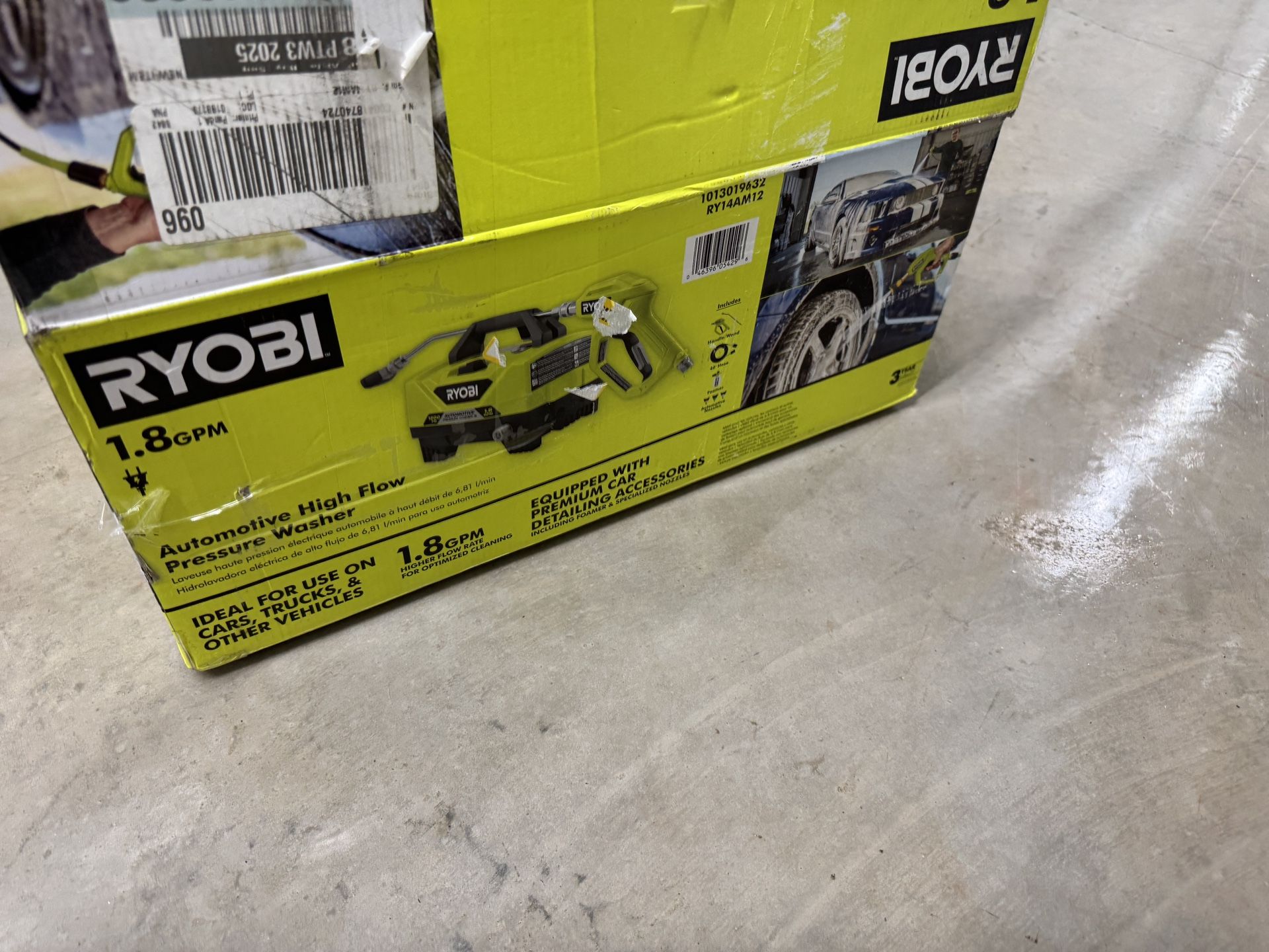 RYOBI 1800 PSI Electric Pressure Washer Lightweight, Portable Design