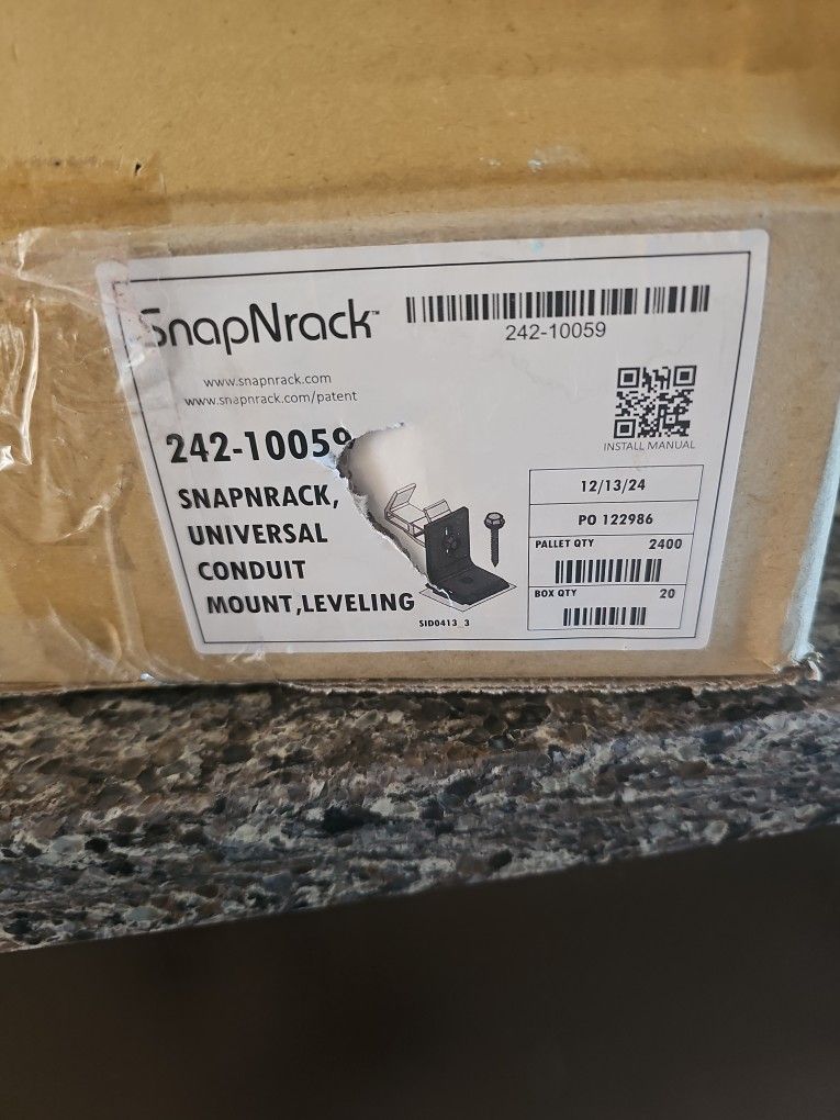 CONDUIT MOUNT LEVELING. BOX.QTY 20