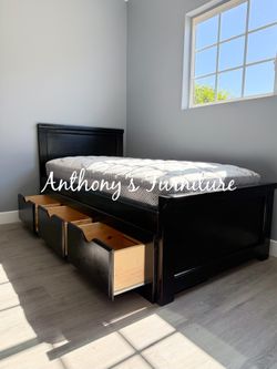 New Twin Bed And Mattress With Drawers