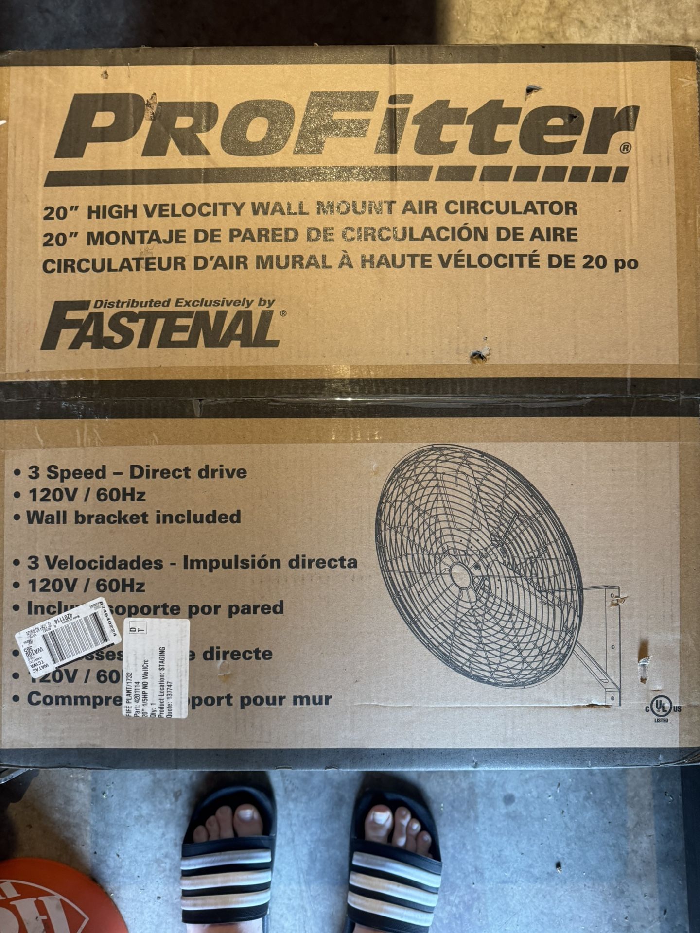 Fastenal Garage/shop Wall Hanging Fan