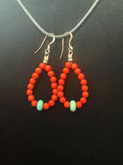 Coral Stones  with Turquoise Accent