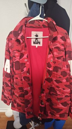 Bape Red camo hunting jacket