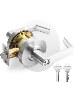 MrArm Commercial Door Lever Lock, Heavy-Duty Locking Door Handle, Designer Door Handles, Cylindrical Lever Lock, Non-Handed Grade 2 Industrial Standar