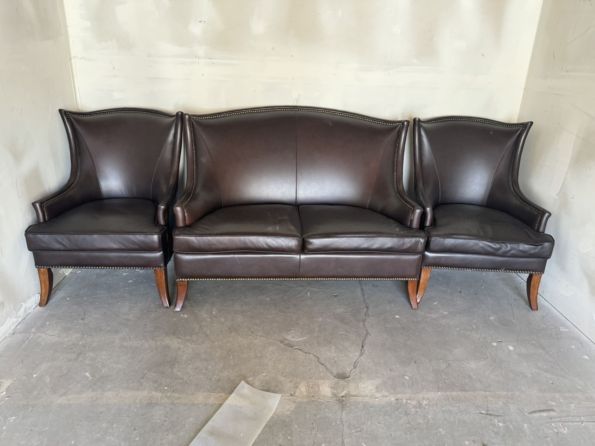 Leather Chair Set
