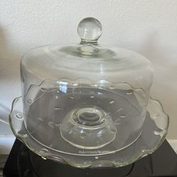 Princess House Crystal Cake Plate