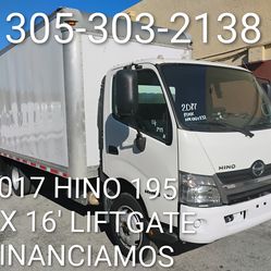 2017 HINO 195 BOX TRUCK CAJA 16' FT. LIFTGATE