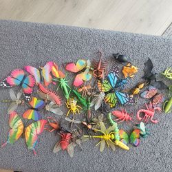 Toy insects and buterflies